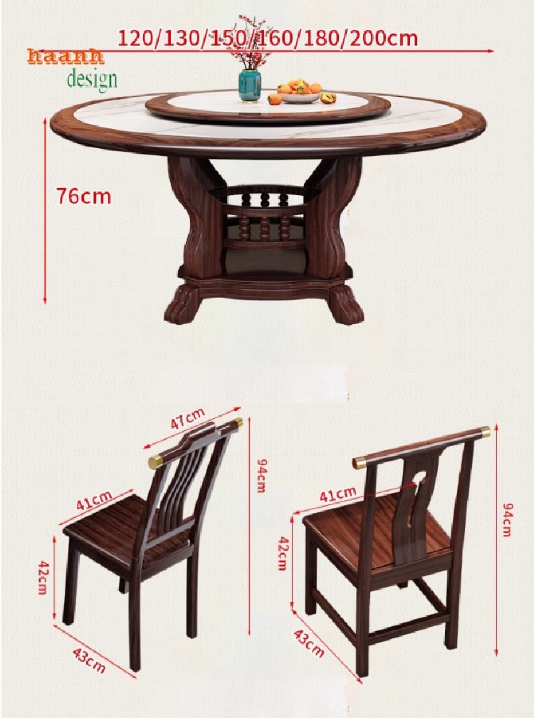 mẫu bàn ăn gỗ sồi đẹp trong phòng ăn hiện đại