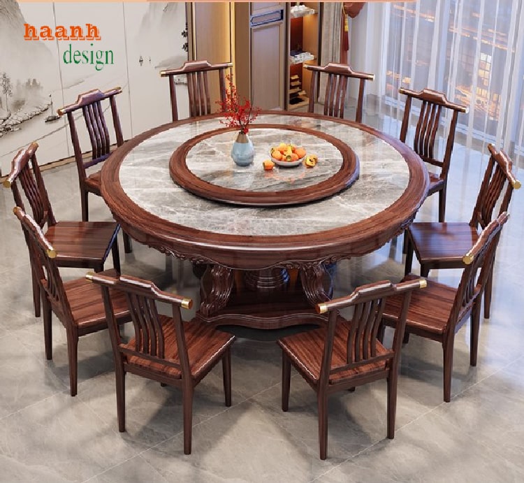 sơn Inchem 5 lớp trên bàn ăn gỗ sồi cao cấp