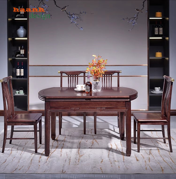 Bàn ghế ăn gỗ tự nhiên