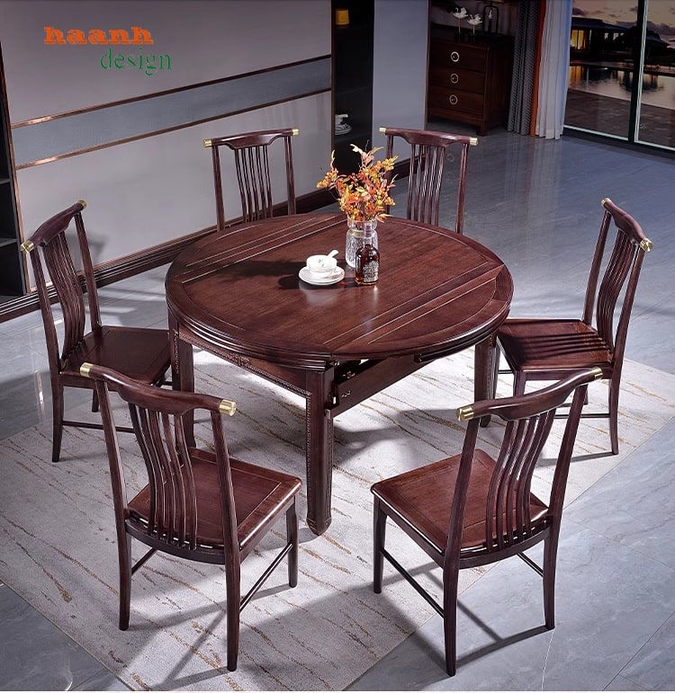Bàn ghế ăn gỗ tự nhiên