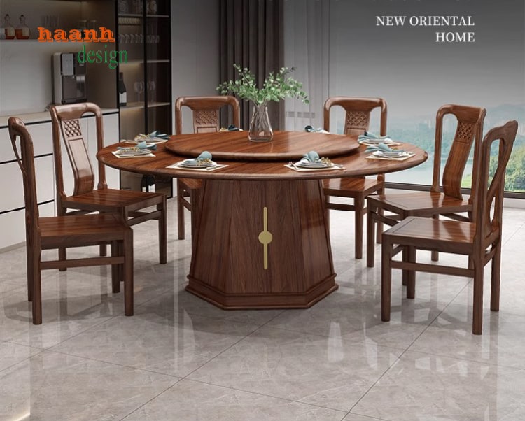 bàn ăn gia đình gỗ tự nhiên