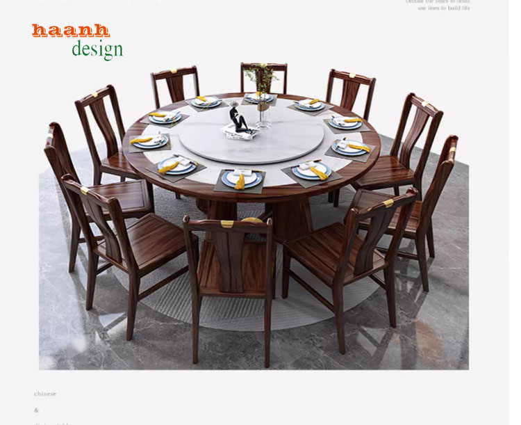Bàn ghế ăn gỗ óc chó hiện đại