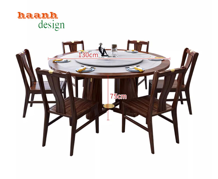 Bàn ghế ăn gỗ óc chó hiện đại