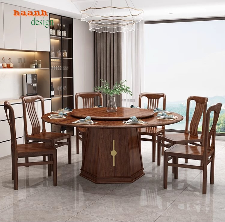 bàn ăn gia đình gỗ tự nhiên