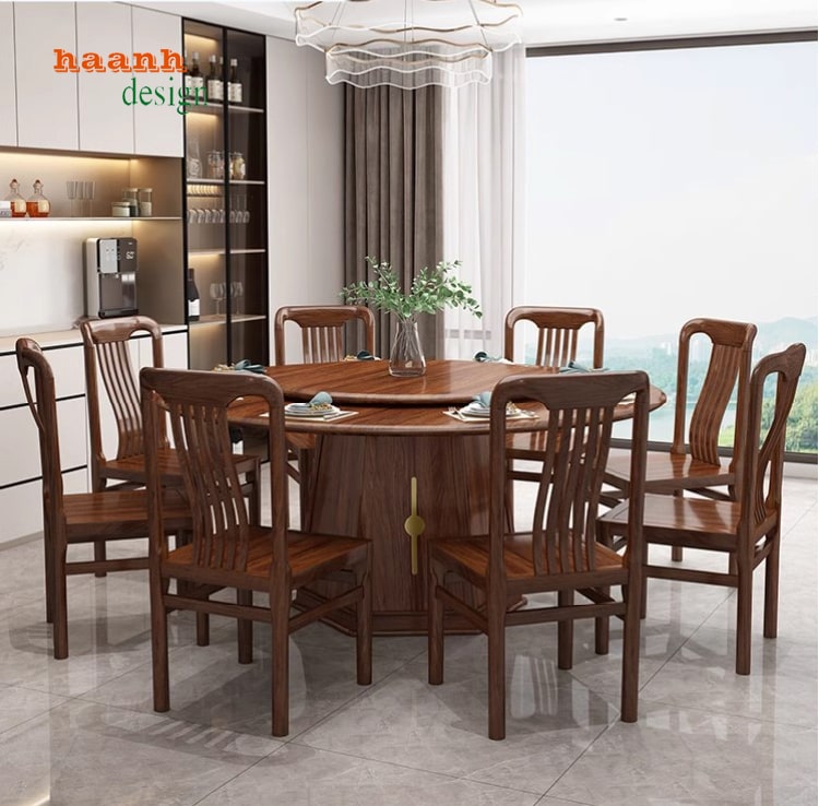 bàn ăn gia đình gỗ tự nhiên