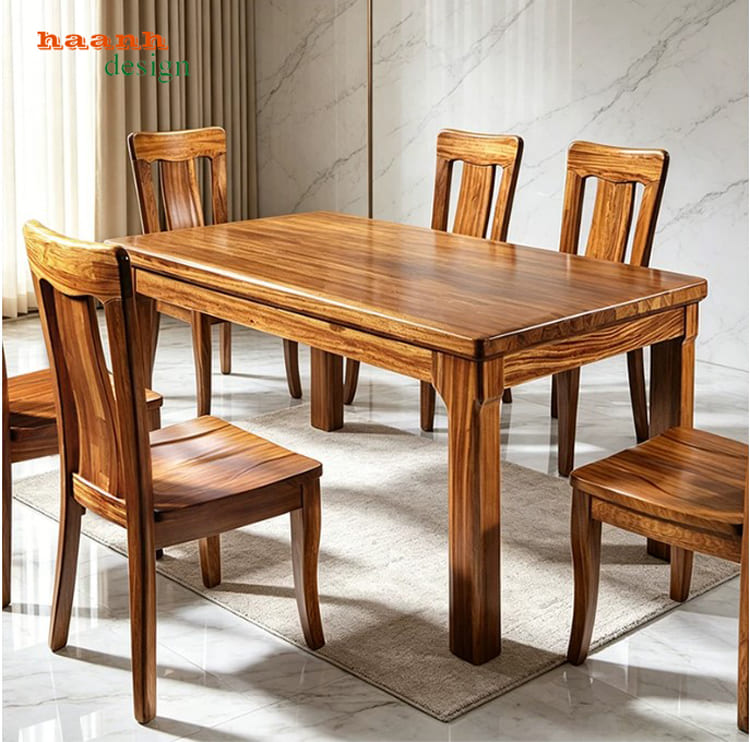Chi tiết thiết kế bàn ghế BGA 014 Chi tiết mặt bàn chữ nhật và ghế BGA 014