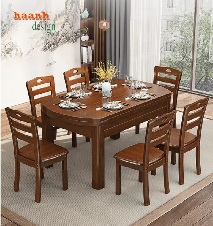 B&agrave;n ghế ăn mở rộng