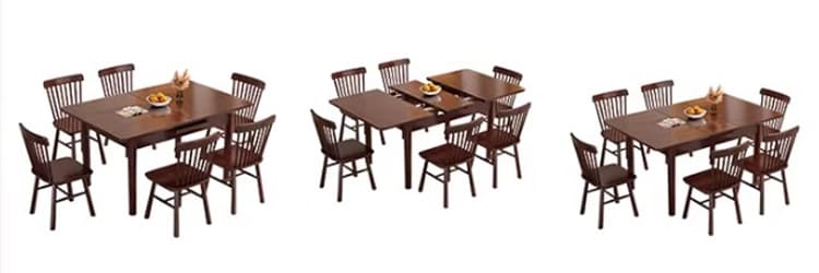 bàn ăn thông minh mở rộng gỗ sồi tự nhiên