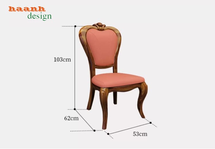 Kích thước ghế BAC 011 Kích thước ghế BAC 011 rộng 53 cm sâu 62 cm cao 103 cm