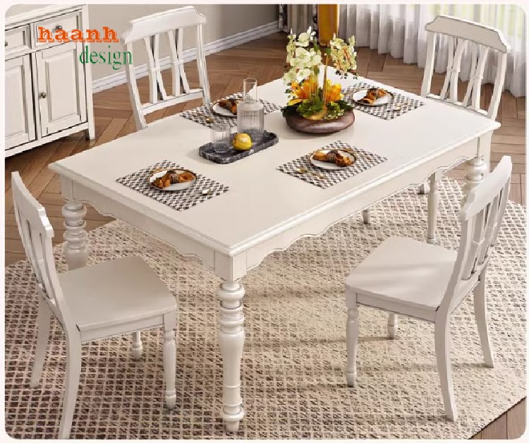 bàn ghế phòng ăn tân cổ điển