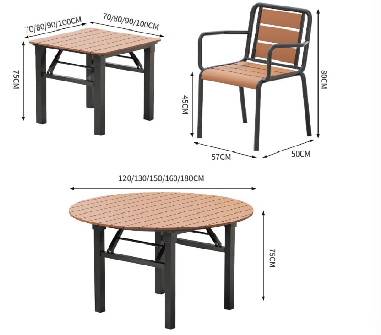 bàn ghế sắt gỗ ngoài trời