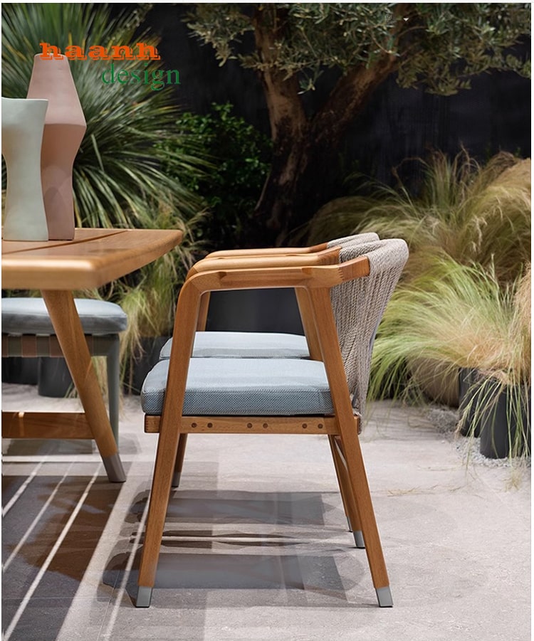 Bàn Ghế Ăn Gỗ Teak Tự Nhiên