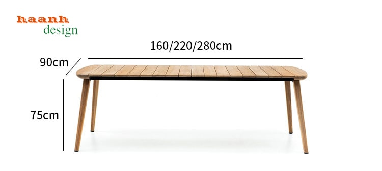 Bàn ghế gỗ teak kết hợp mây nhựa-4