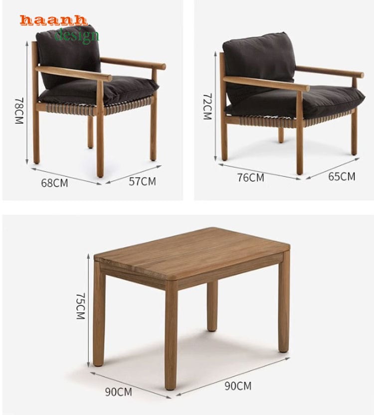 Bàn ghế sân vườn ngoài trời gỗ Teak