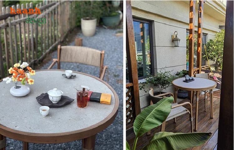 bàn ghế sân vườn gỗ teak