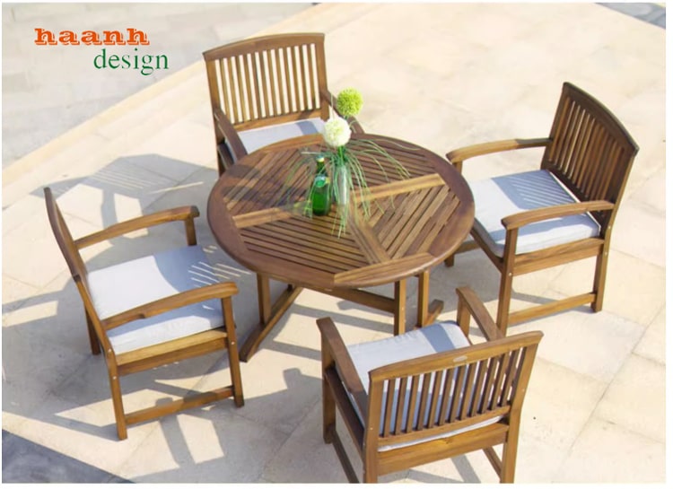 Bàn ghế gỗ Teak sân vườn