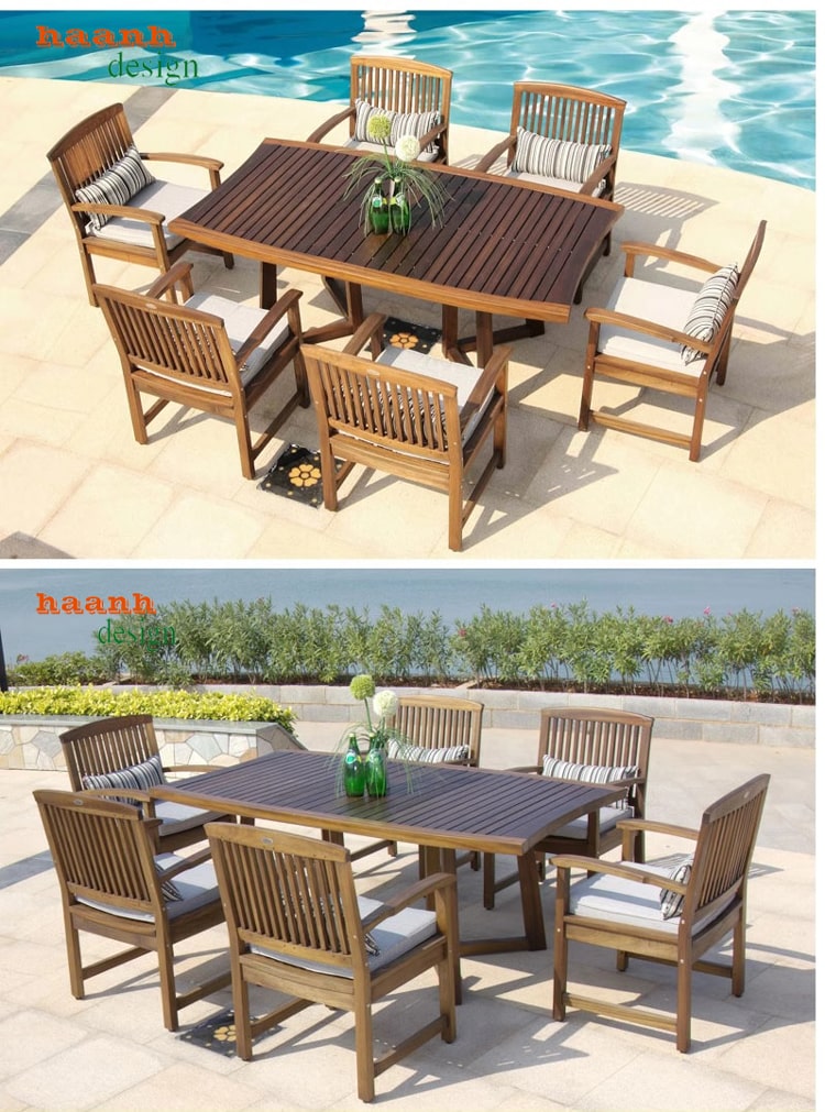 Bàn ghế gỗ Teak sân vườn