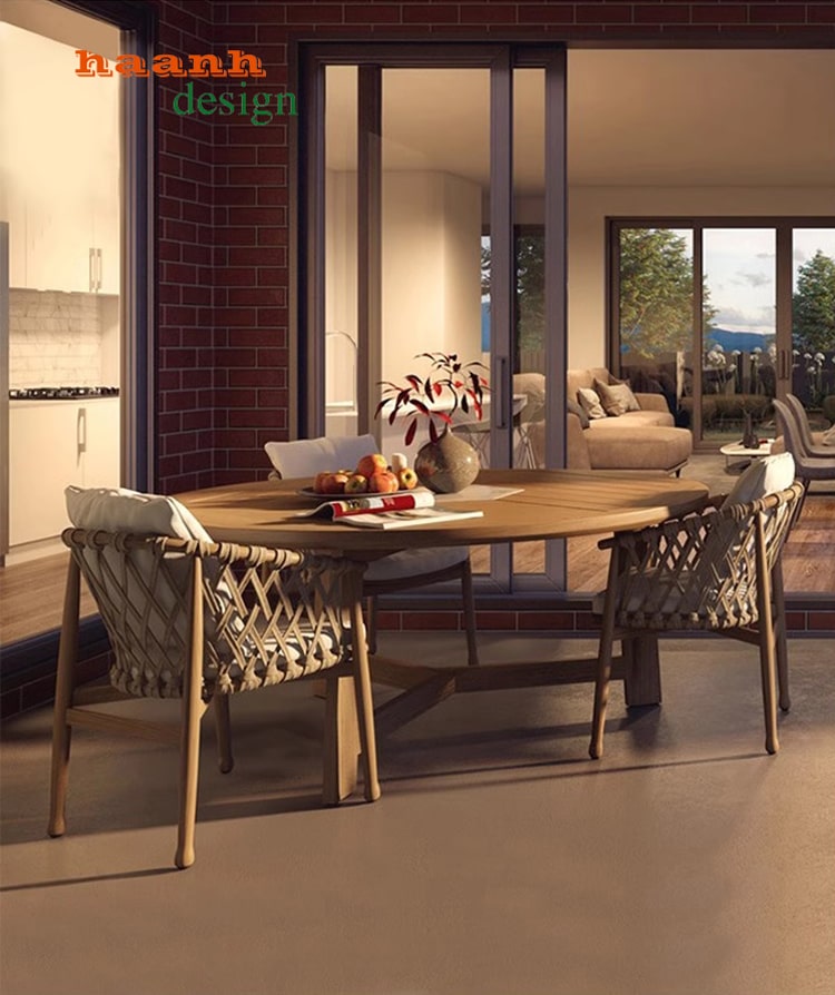 Bàn ghế sân vườn gỗ Teak tự nhiên