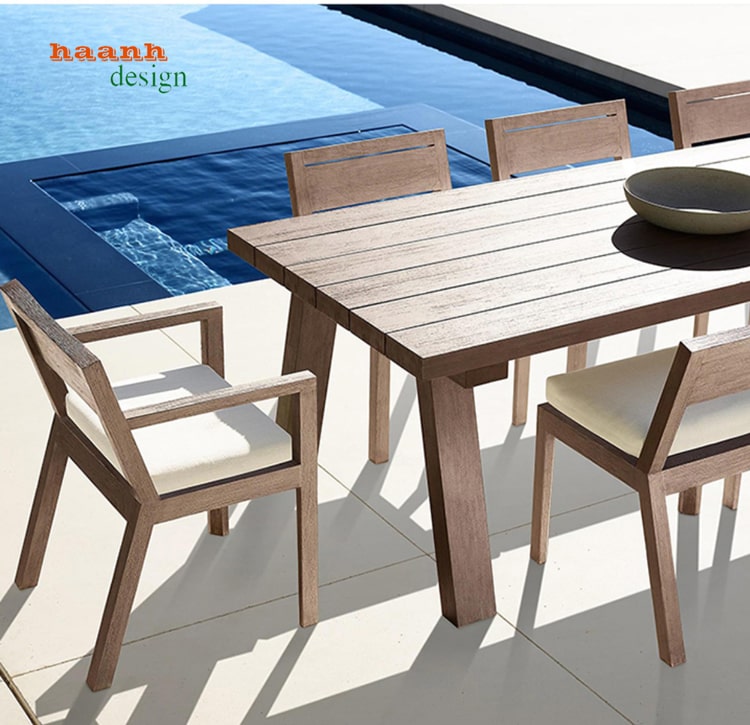 Bàn ghế gỗ Teak tự nhiên sân vườn