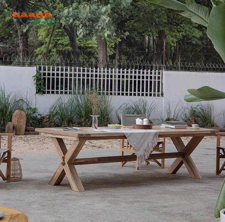 bộ bàn ghế gỗ sân vườn cao cấp