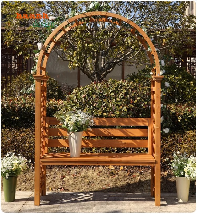 ghế gỗ sân vườn