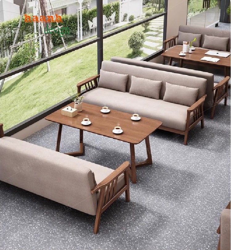 Bàn Ghế Nhà Hàng Gỗ Sồi