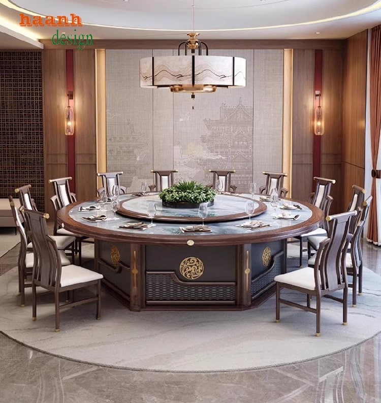 bàn ghế nhà hàng gỗ tự nhiên