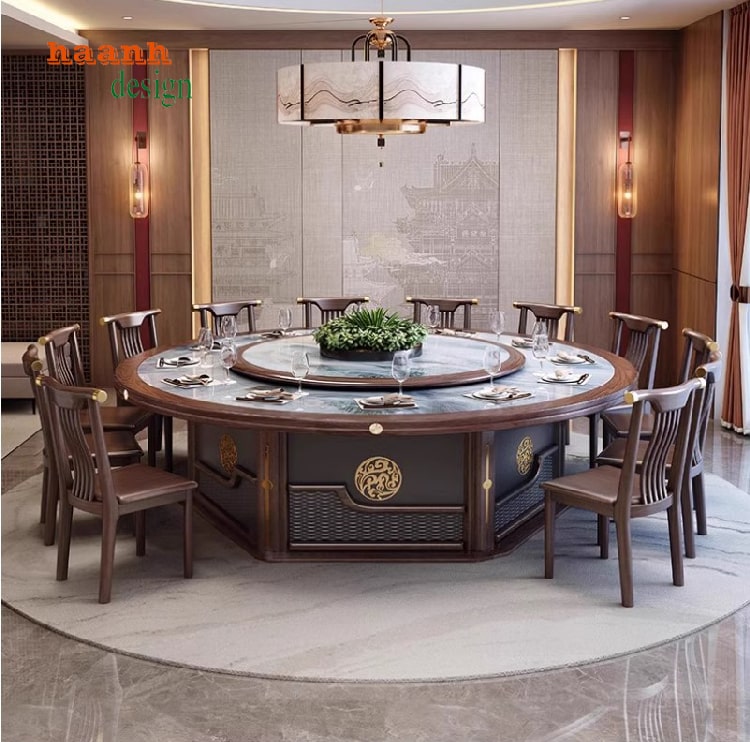 bàn ghế nhà hàng gỗ tự nhiên