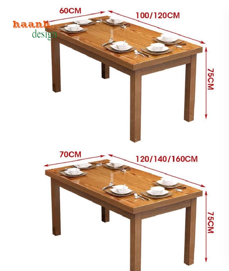 Bàn ăn gỗ sồi tự nhiên phong cách cổ điển cho nhà hàng