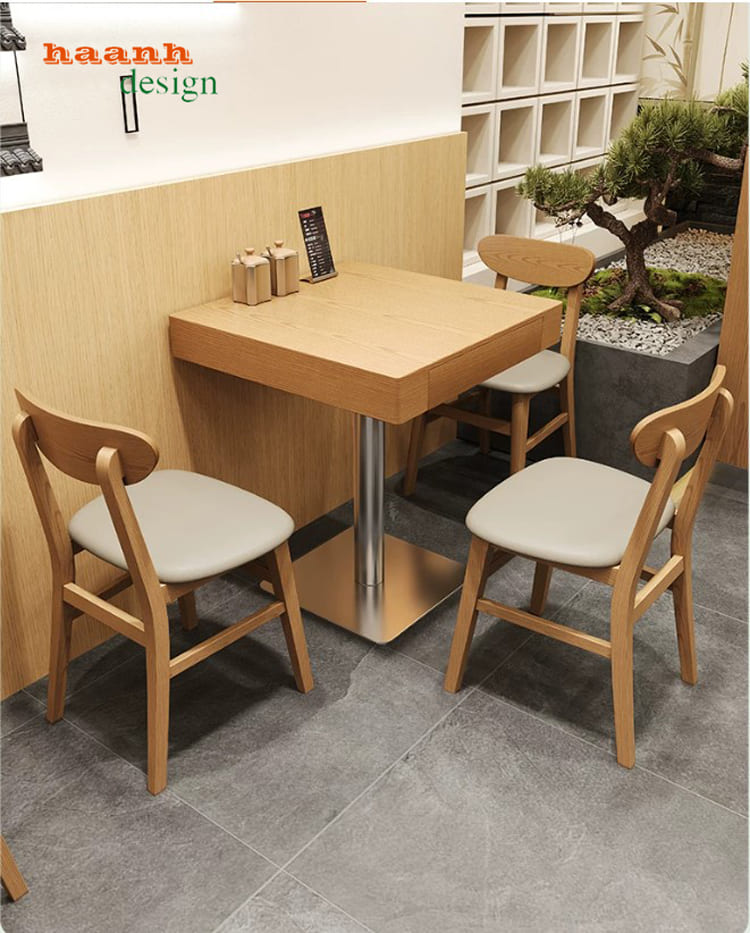 bàn ghế gỗ quán ăn cao cấp