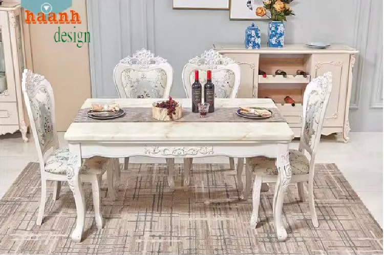 Bàn ghế ăn tân cổ điển