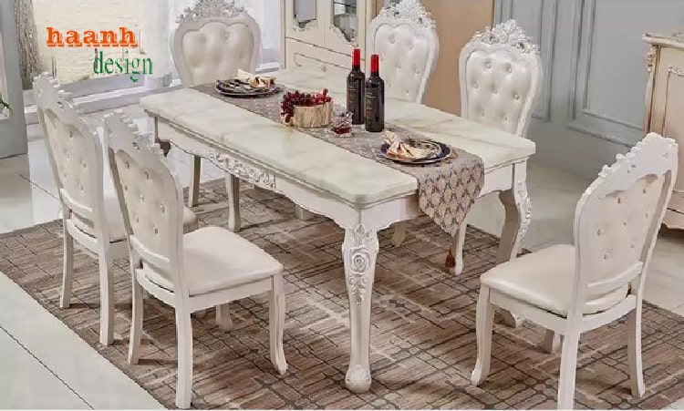 Bàn ghế ăn tân cổ điển