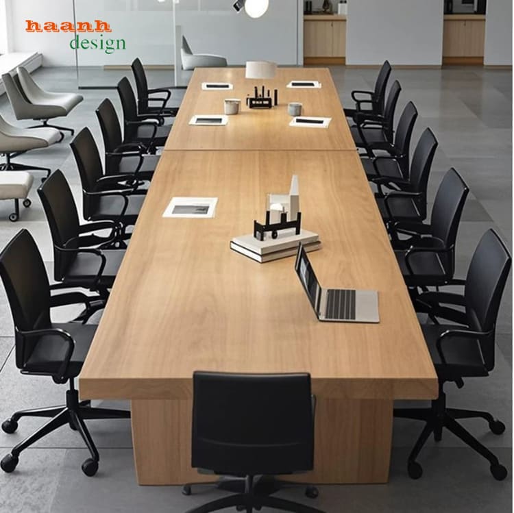 Bàn hội nghị gỗ sồi hiện đại cao cấp đẹp sang trọng