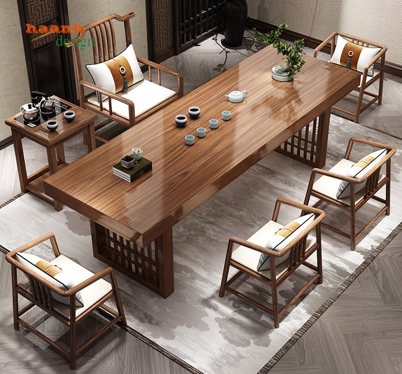 Bàn ghế phòng trà phong cách đời minh