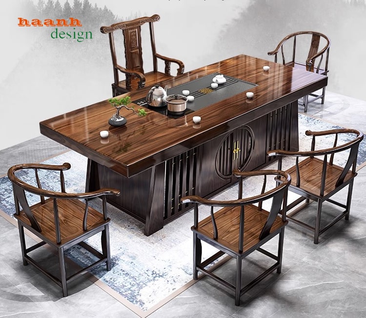 Bàn ghế gỗ phòng trà đời minh