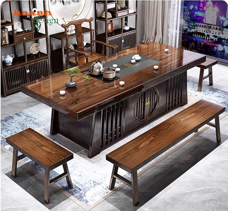 Bàn ghế gỗ phòng trà đời minh