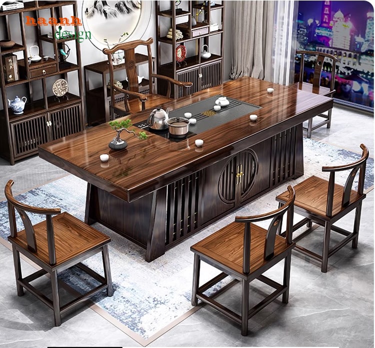 Bàn ghế gỗ phòng trà đời minh