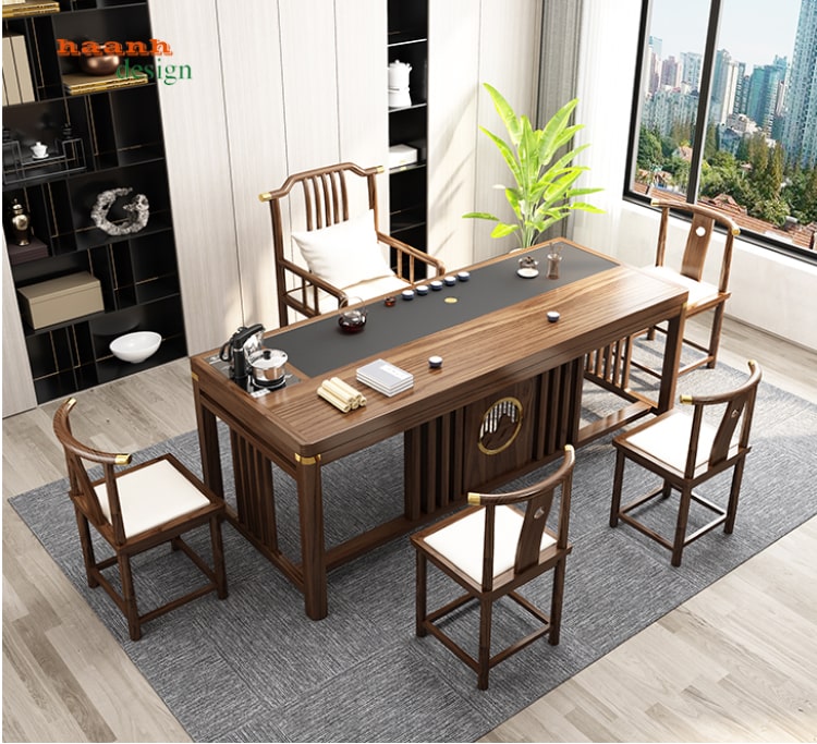 Bàn ghế phòng trà phong cách đời minh
