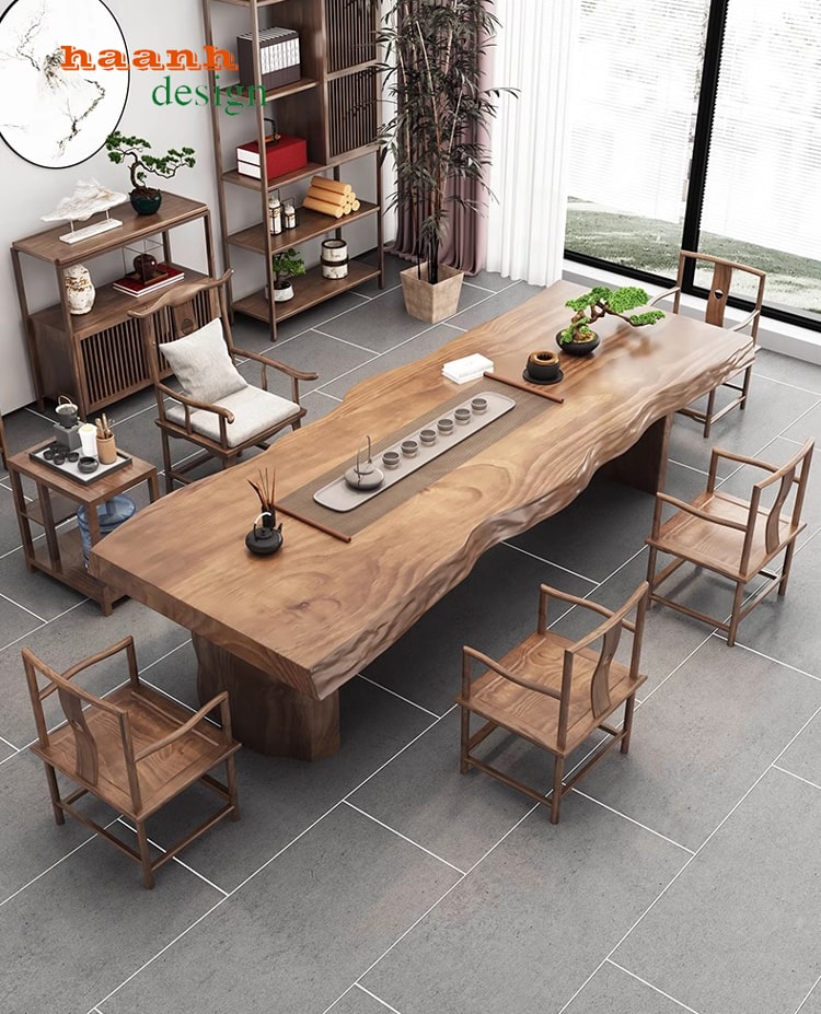 Nội thất đồ gỗ phòng trà á đông