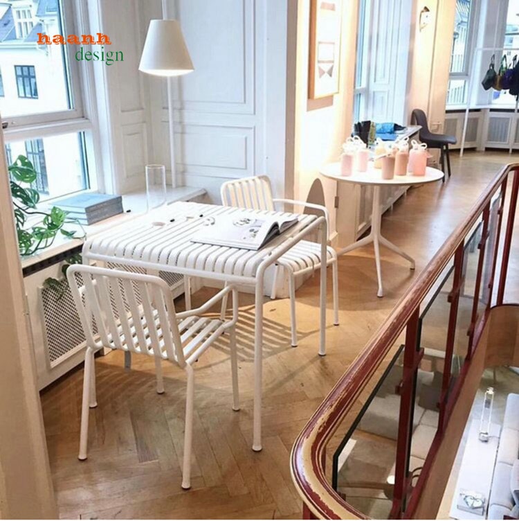 bàn ghế sắt ngoài trời BGS001 -3