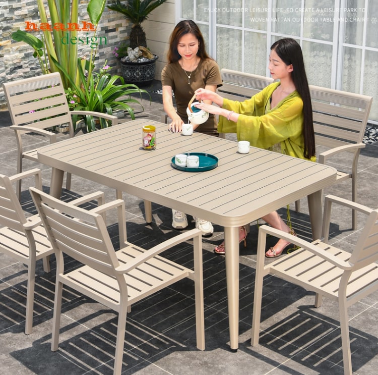 Mẫu bàn ghế sắt sơn tĩnh điện ngoài trời, sân vườn BGS 002