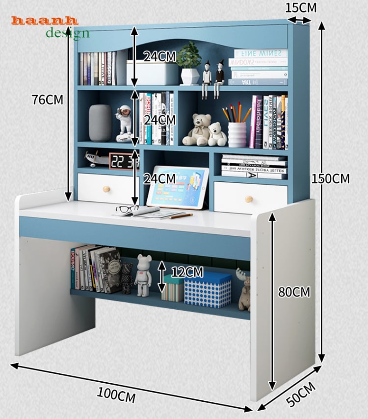 Bàn học tập gỗ công nghiệp