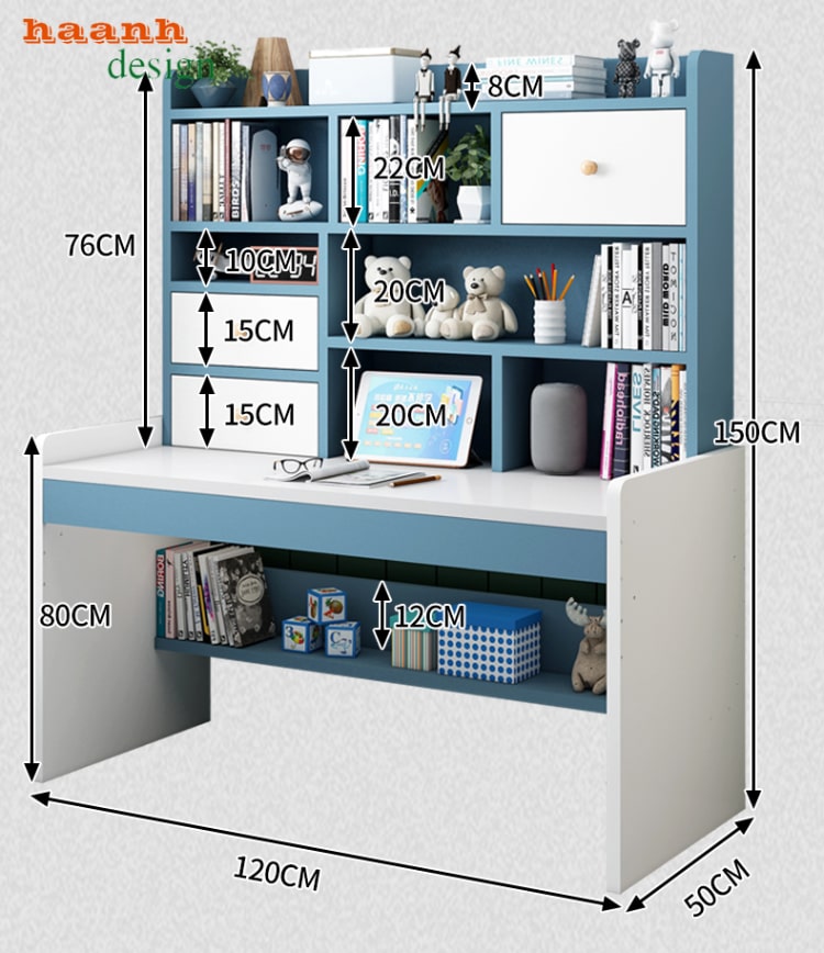 Bàn học tập gỗ công nghiệp