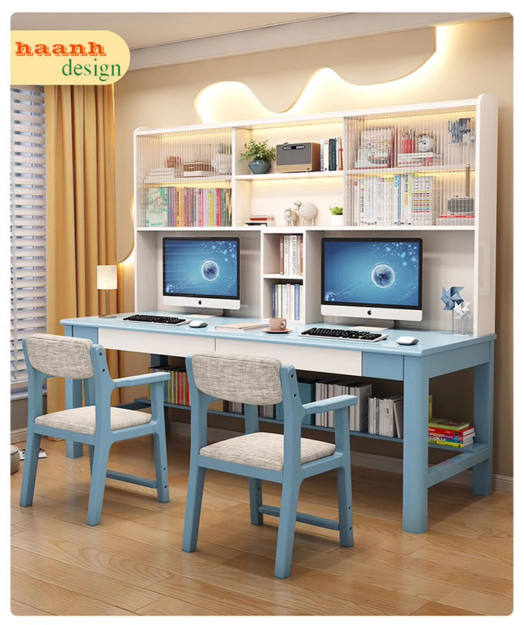Bàn học trẻ em gỗ sồi tự nhiên