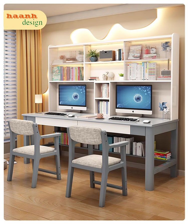 Bàn học trẻ em gỗ sồi tự nhiên