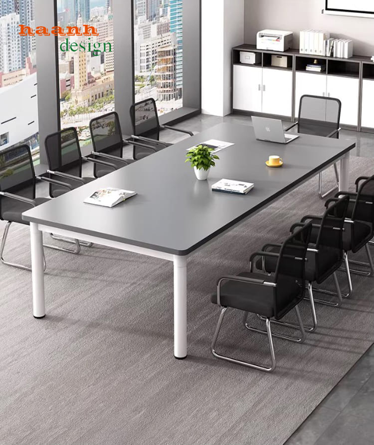 chân sắt sơn tĩnh điện bàn hội nghị chân sắt mặt gỗ