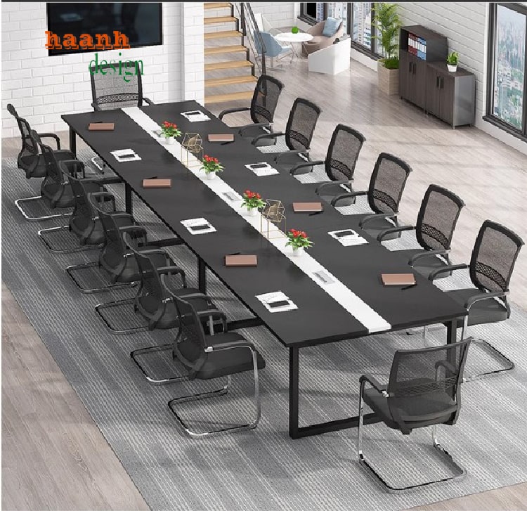 Bàn họp văn phòng chân sắt và sự bền bỉ theo thời gian-BHS 008