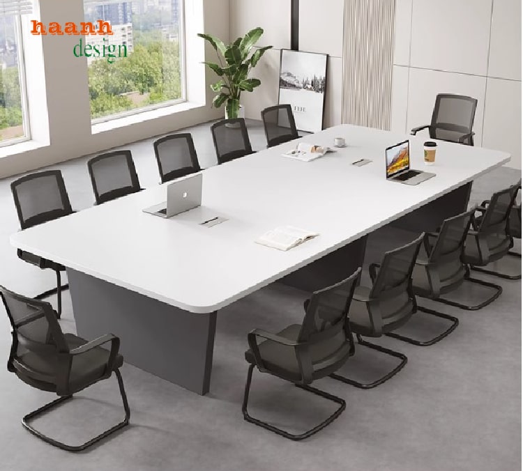 Bàn hội nghị gỗ hiện đại phối màu vân gỗ sang trọng