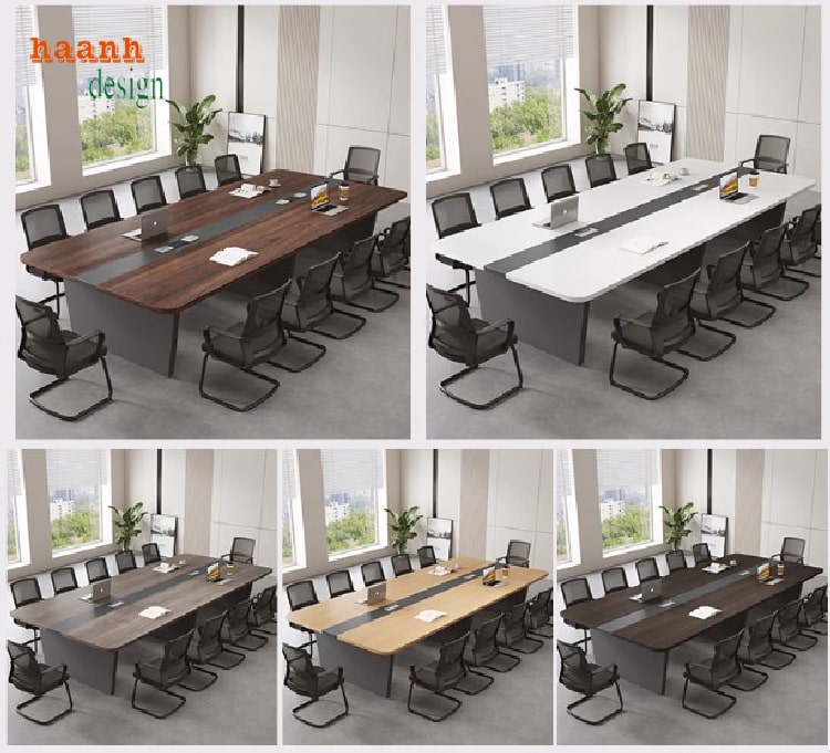 Bàn hội nghị gỗ hiện đại dễ dàng vệ sinh và bảo dưỡng