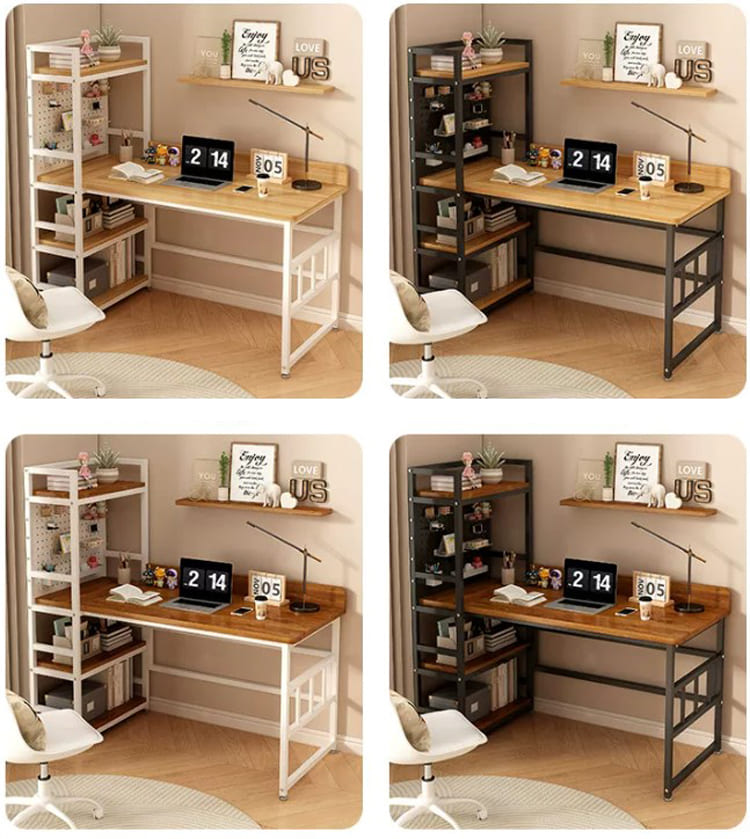 bàn học chân sắt mặt gỗ hiện đại đẹp
